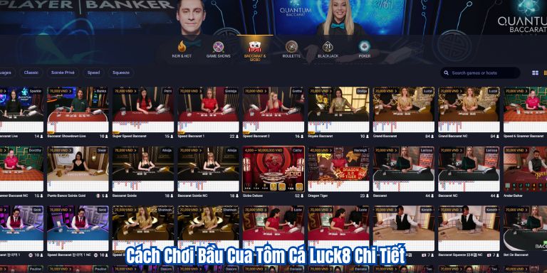 Cách Chơi Bầu Cua Tôm Cá Luck8 Chi Tiết