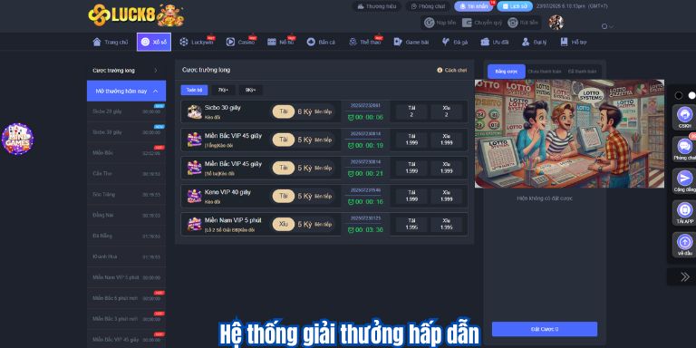 Hệ thống giải thưởng hấp dẫn